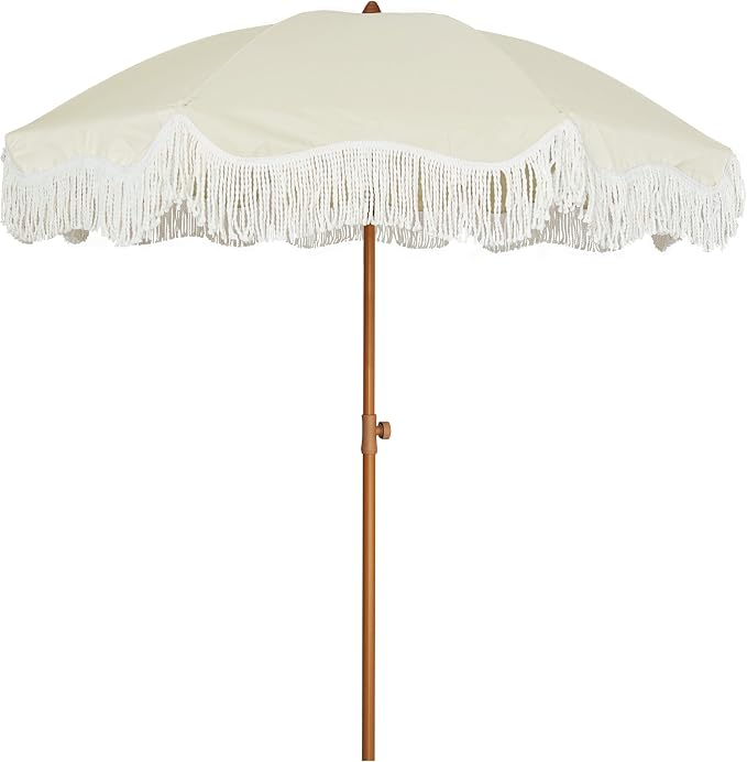 AMMSUN 6.5ft Boho Outdoor Umbrella by AMMSUN