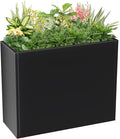 Metal Large Planter Box 36" L x 12" W x 26" H, Heavy Duty Tall Rectangle by Baotree