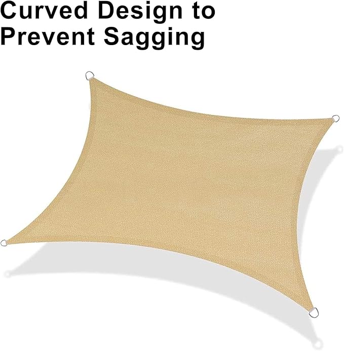 LOVE STORY Custom Size 10'x14' Sand Sun Shade Sail Rectangle UV Block Canopy - Image 6