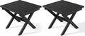SERWALL Folding Outdoor Side Table Set of 2, Portable Adirondack Side Table by SERWALL