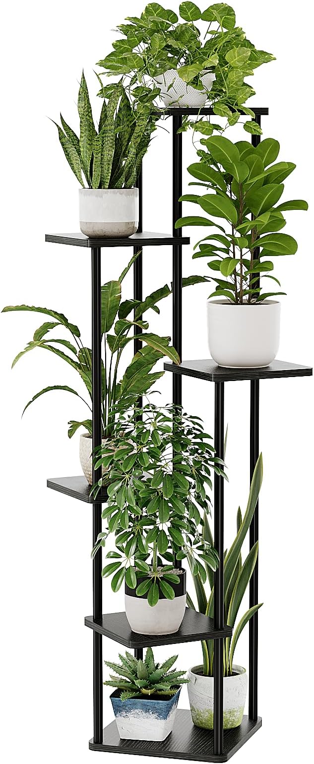 Bamworld Tall Plant Stand Indoor 6 Tier Plant Holder by Bamworld