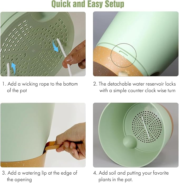5-Pack Plant Pots with Drainage - Image 4
