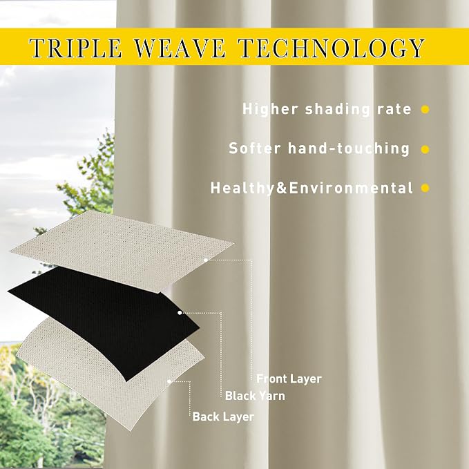 NICETOWN 2 Panels Outdoor Curtains - Image 4