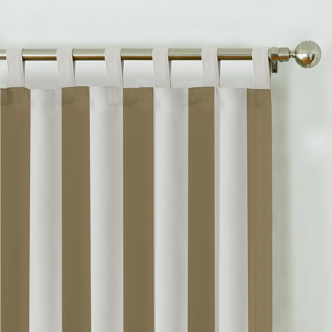 Elrene Home Fashions Highland Stripe Indoor/Outdoor Curtain Panel, 50 inches X - Image 9