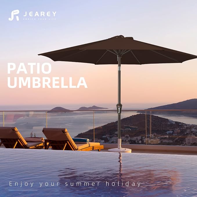 JEAREY 9FT Outdoor Patio Umbrella Outdoor Table Umbrella - Image 7