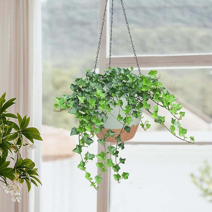 10/9/8 Inch Hanging Planter for Indoor Outdoor Plants, 3 Pack Self-Watering - Image 6