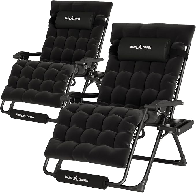 UDPATIO Oversized Zero Gravity Chair Set of 2, 33In XXL Patio Reclining Chair by UDPATIO