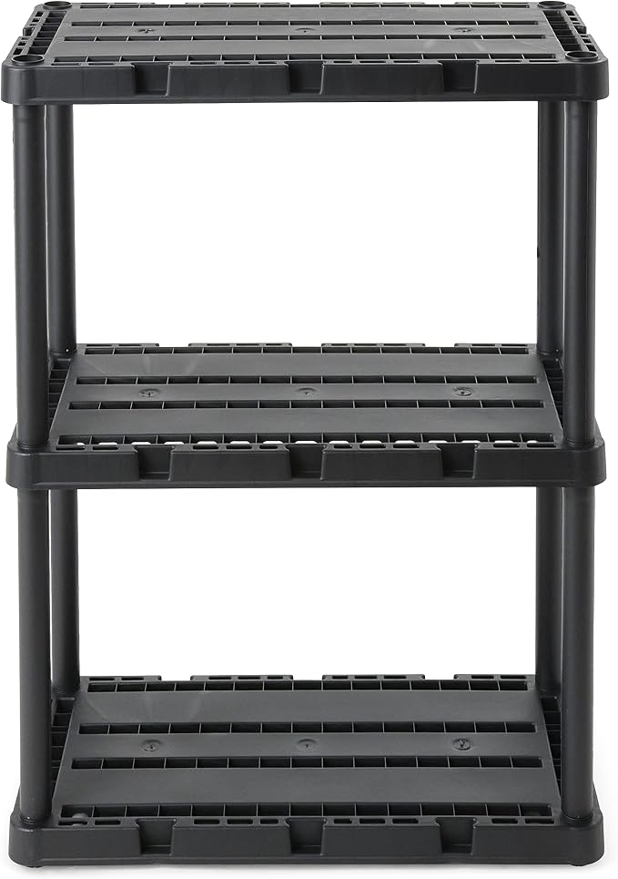 Gracious Living 4 Pack Light Duty Storage Shelves, Knect-A-Shelf 3-Shelf - Image 8