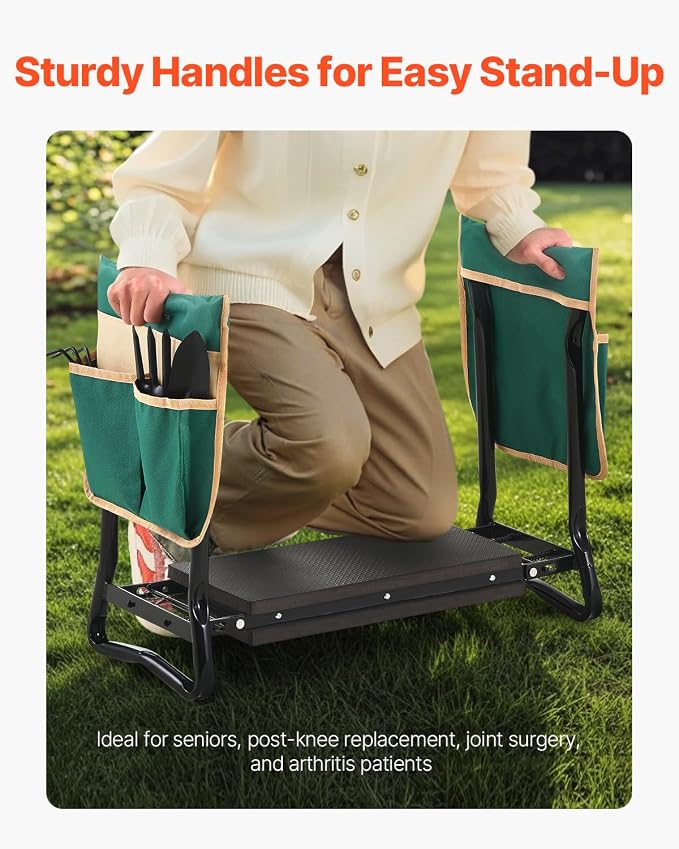 VEVOR Garden Kneeler and Seat, 330 lbs Load Capacity, Foldable Garden Stool - Image 5