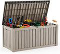 DRATO 120 Gallon Large Deck Box, Outdoor Storage Box by DRATOprovidesawarmandcozy