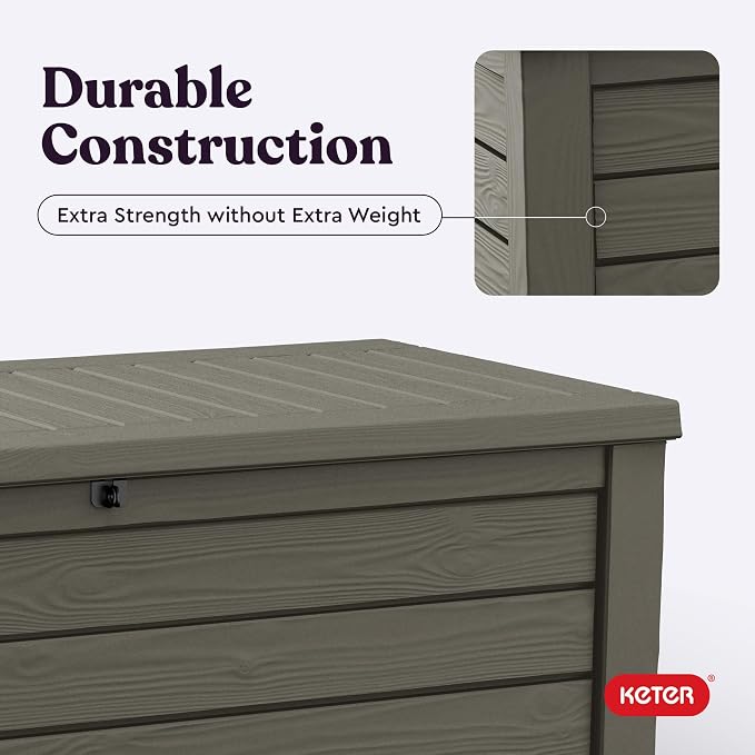 Keter Westwood 150 Gallon Resin Large Outdoor Storage Box - Image 7