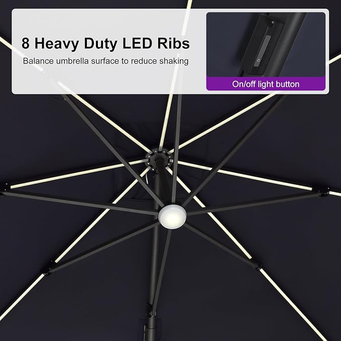 PURPLE LEAF 10 Feet Patio Umbrella - Image 5