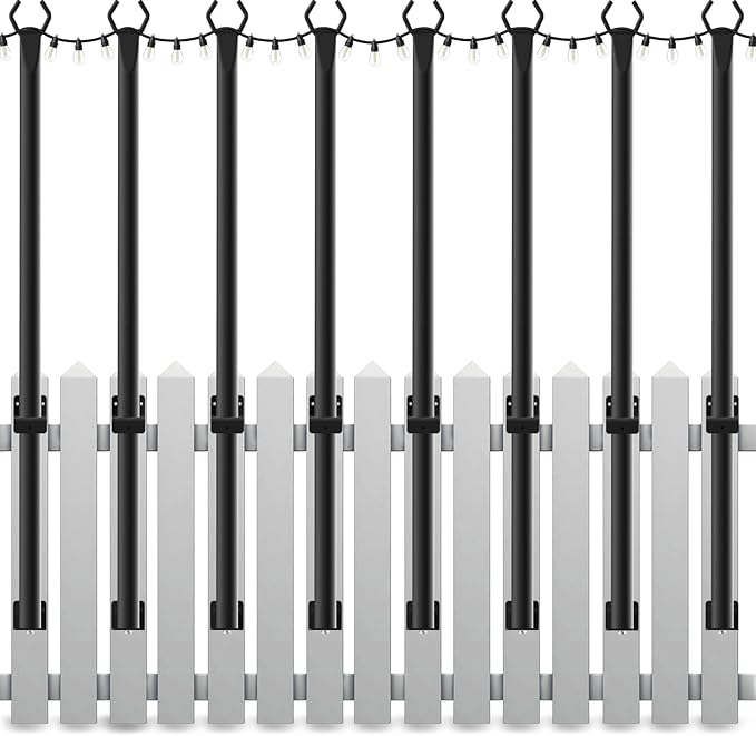 8Pack String Light Poles, 5 Ft Light Poles by Mutovlin