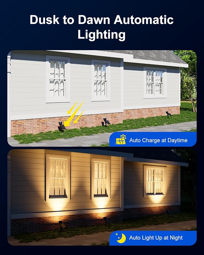 4 Pack Solar Powered Spotlights Waterproof Outdoor - Image 8