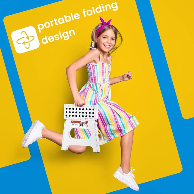 ACSTEP Folding Step Stool for Adults and Kids 11 Height Lightweight Plastic - Image 7
