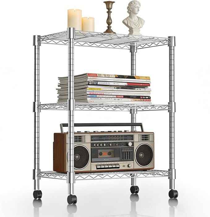 Xcity Storage Shelves, 3 Tier Heavy Duty Metal Shelving Unit - Image 8