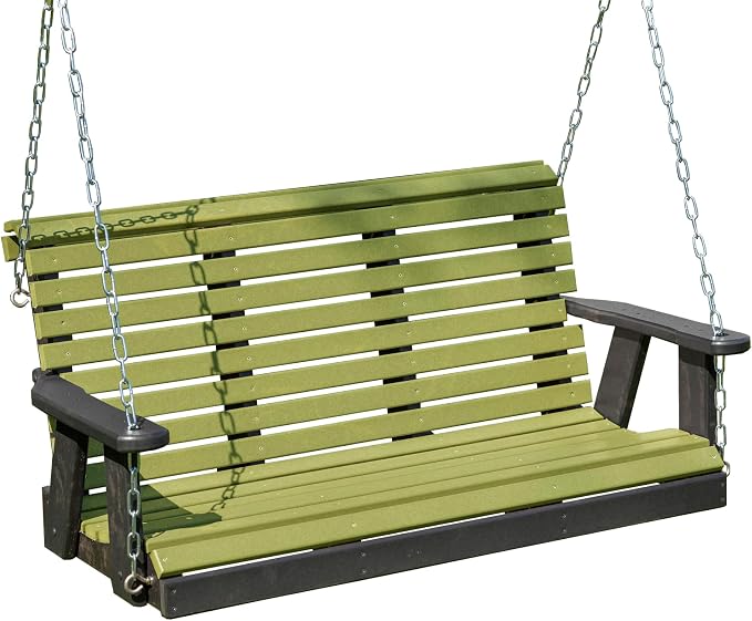 Poly Lumber Wood 5FT Porch Swing Amish Craftsmandship Made in USA HDPE by Unknown