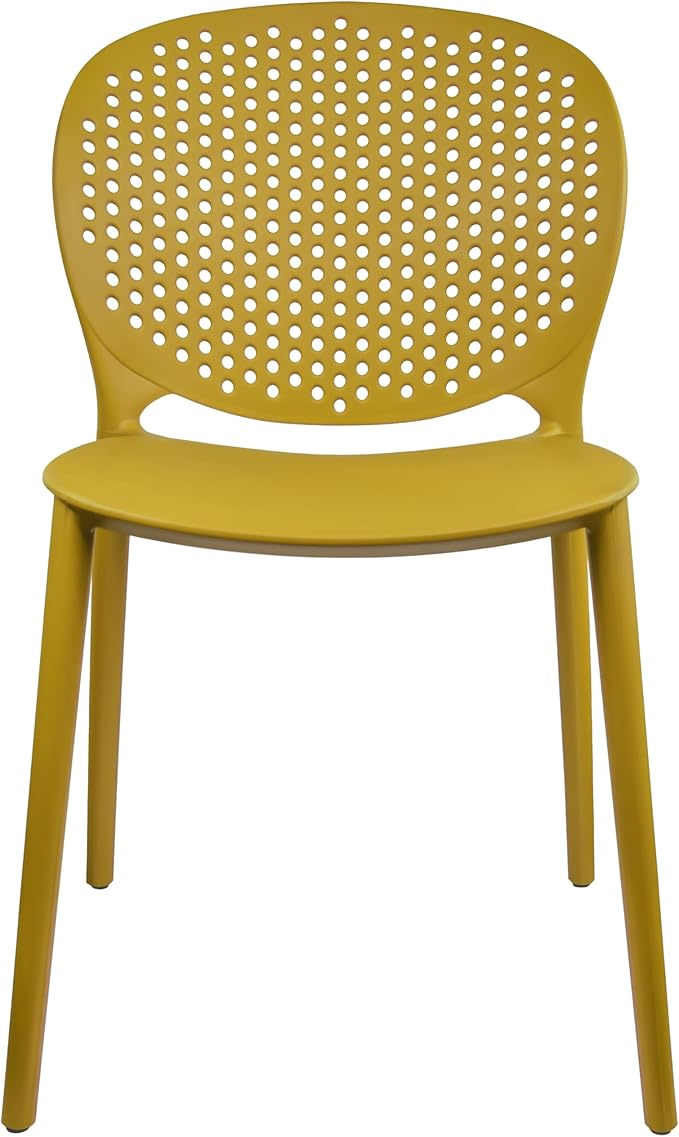 2xhome Set of 3 Patio Dining Chairs | Modern Stackable Outdoor Pool Side Chair - Image 6