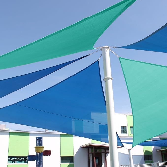 E&K Sunrise 17' x 17' x 17' Sun Shade Sail Triangle Canopy Shade Cover UV Block - Image 8