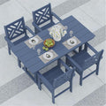 5-Piece Outdoor Dining Set, HDPE All-Weather Patio Table and Chairs Set by BIVODA