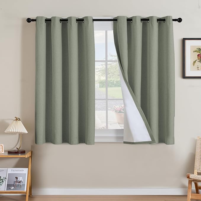 H.VERSAILTEX Linen Curtains 100% Blackout Curtains by HVERSAILTEX