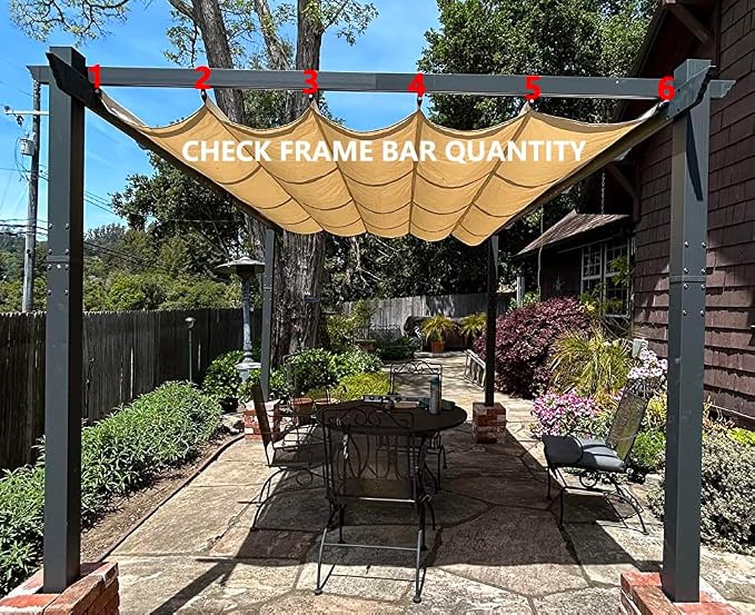 Pergola Shade Cover Replacement Canopy Top Compatible - Image 2