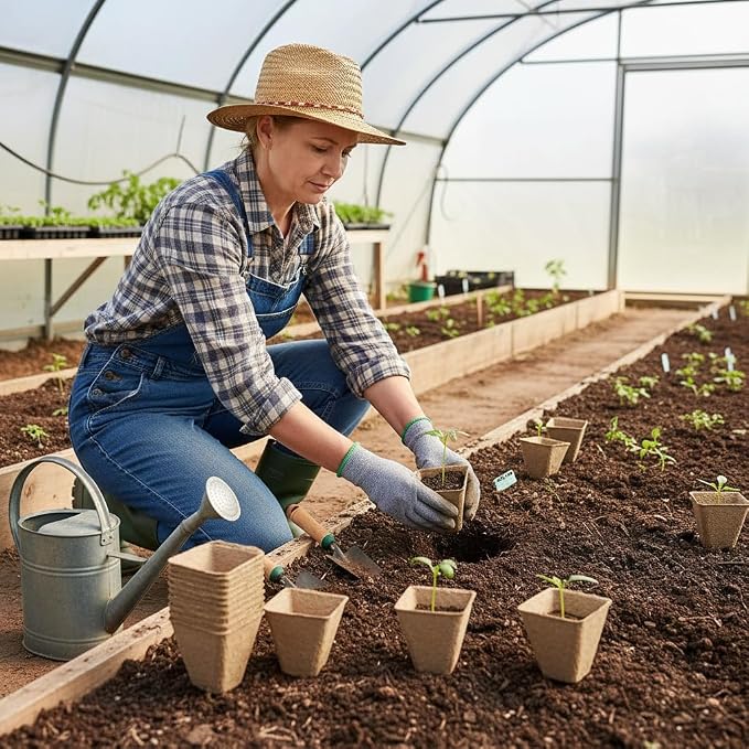 126 Packs Square Peat Pots, 3.15 Inch Seed Starting Pots - Image 6