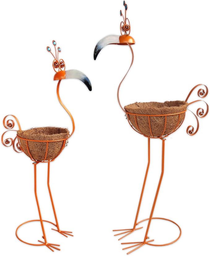Metal Toucan Planter with Basket - Image 8