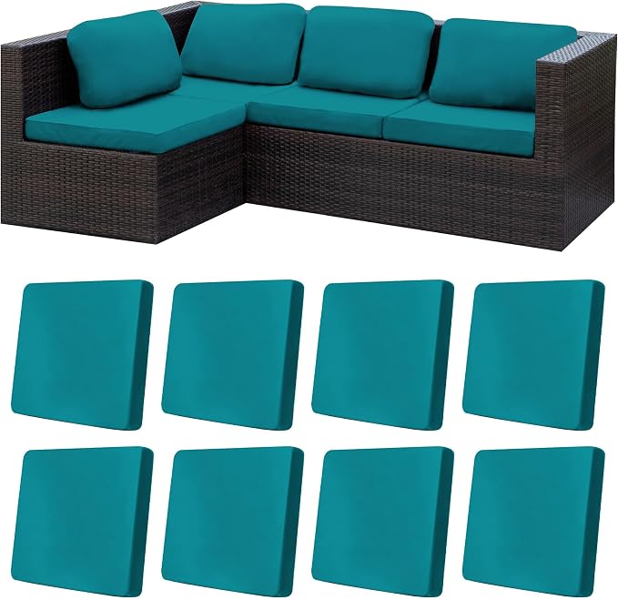 8Pcs Stretch Patio Cushion Covers, Outdoor Couch Covers Replacement, Outdoor by BIETYONE