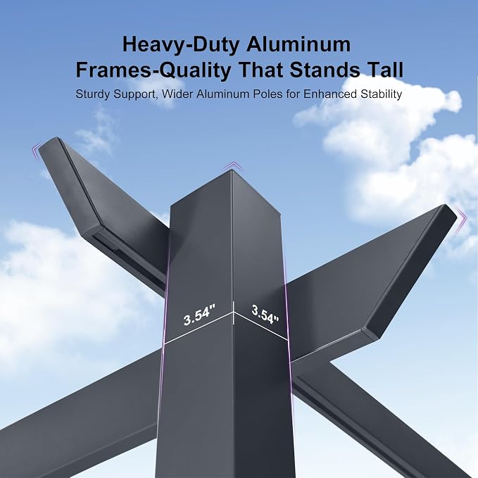 PURPLE LEAF 10' x 13' Aluminum Outdoor Pergola Wind-Resistant Retractable - Image 6