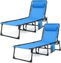 Folding Chaise Lounge Chair 2 Pack - 400lb Capacity by Unknown