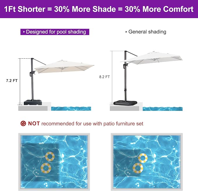 PURPLE LEAF 8' X 8' Patio Umbrella - Image 2