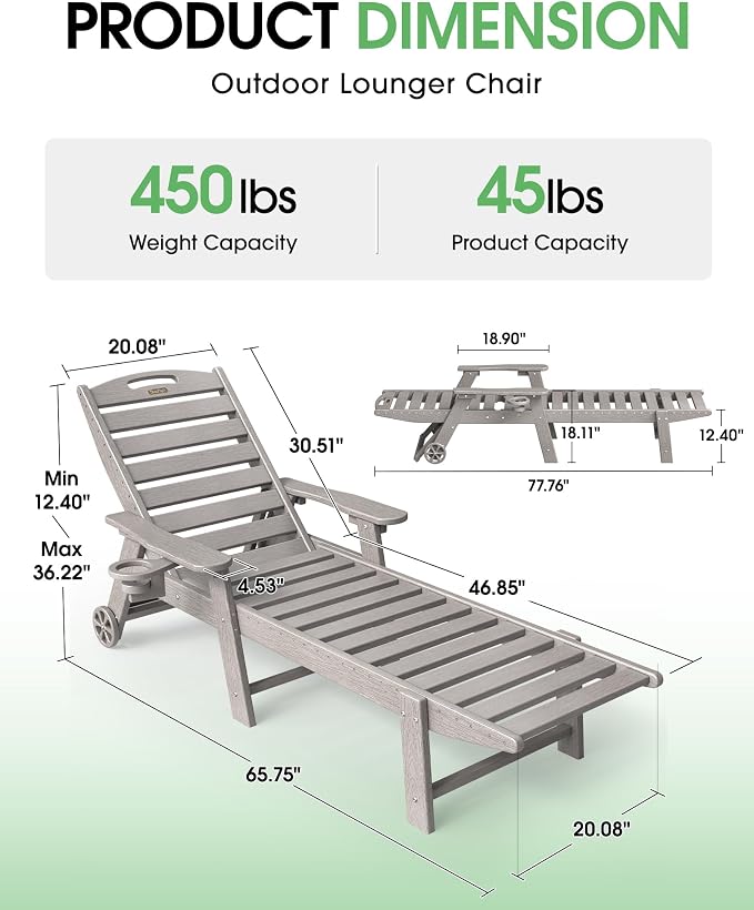 Chaise Lounge Outdoor, Lounge Chair Outdoor - Image 2