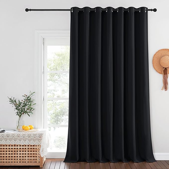 NICETOWN Blackout Patio Curtain Extra Wide and Long W100 x L120, Grommet Top by NICETOWN