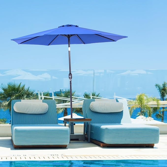 Backyard Expressions 9 ft. Patio Umbrella, Market Table Umbrella w/Tilt and - Image 5