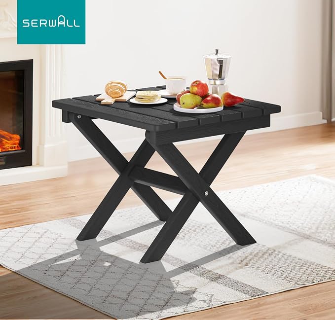 SERWALL Folding Outdoor Side Table Set of 6, Adirondack End Table - Image 8