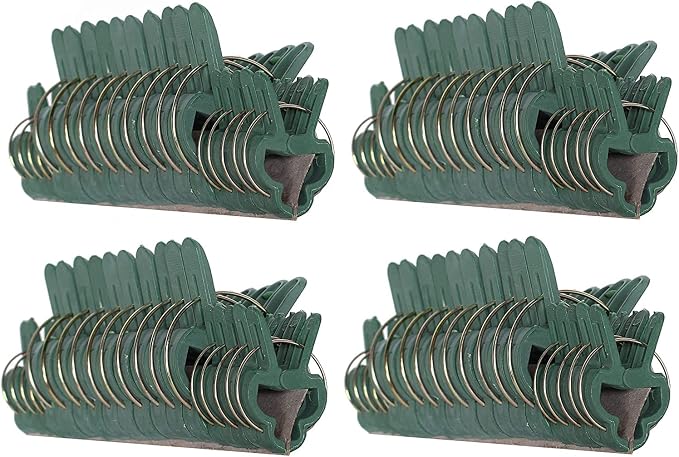 Plant Clips 80 Piece Green Gentle Gardening Plant & Flower Lever Loop Gripper by RamPro