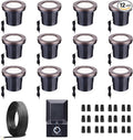 Ground Well Lights Kit, 12 Pack Landscape LED Low Voltage Inground Light and by Varmtalys