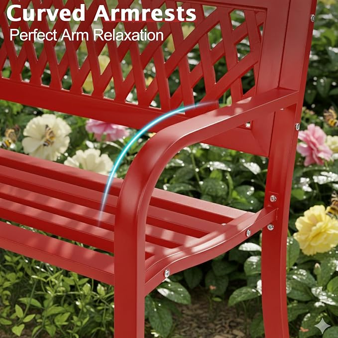 Outvita Outdoor Bench, Patio Bench - Image 5