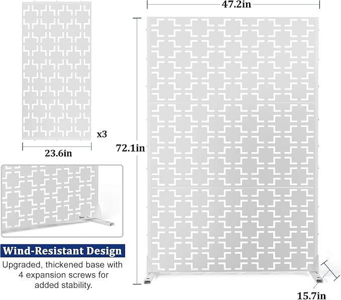 Outdoor Privacy Screen, Freestanding Privacy Fence Panels - Image 2