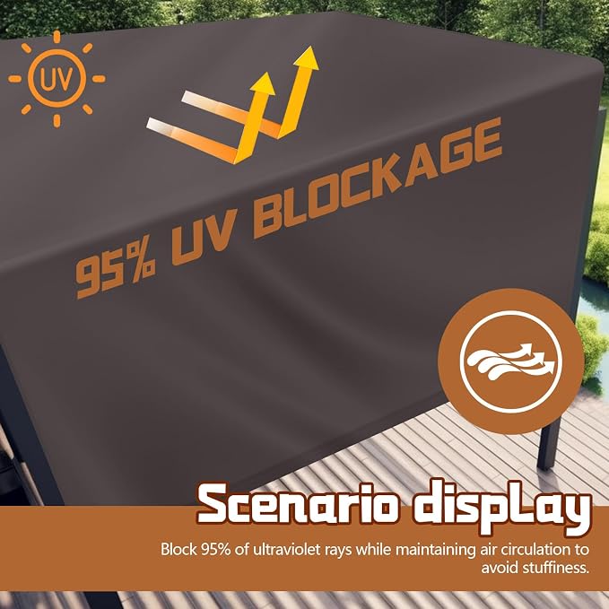 Universal Pergola Replacement Canopy Outdoor Canopy Shade Cover Waterproof - Image 4