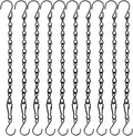 YINGFENG 10 Pack 9.5 Inch Black Hanging Chains, Garden Plant Hangers by YINGFENG