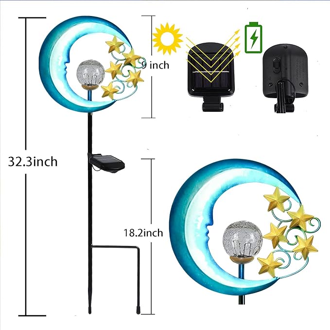 Stars Moon Solar Lights Outdoor - Image 2
