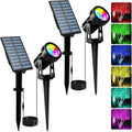 T-SUNUS RGB Solar Landscape Spotlights Christmas, Color Changing Spot Lights by T-SUNUSLighting