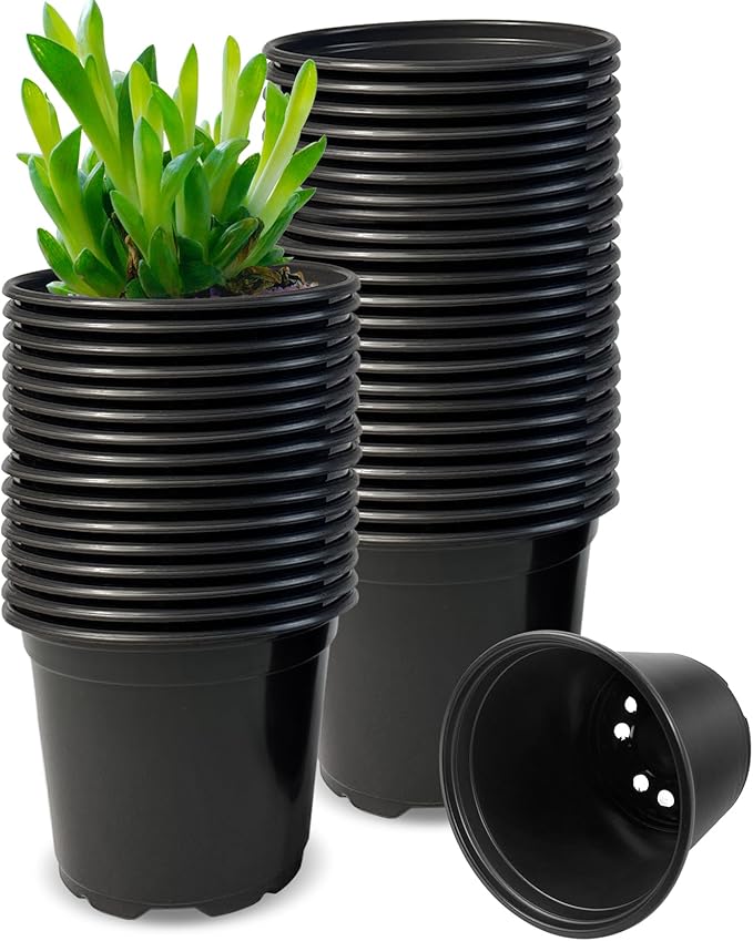RAOOKIF 50 Pack Nursery Pots, 3 Inch Nursery Pot by RAOOKIF