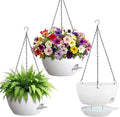 Set of 3-10 Inch Self Watering Hanging Planters by UOUZ