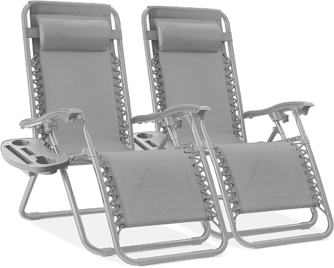 Best Choice Products Set of 2 Adjustable Steel Mesh Zero Gravity Lounge Chair by BestChoiceProducts
