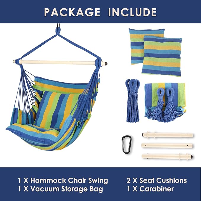 Highwild Hammock Chair Hanging Rope Swing - Image 7