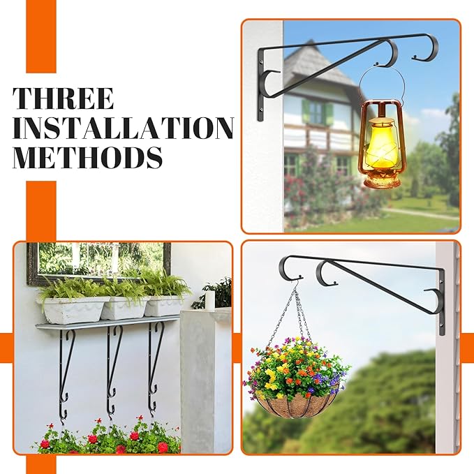 Plant Hangers Outdoor Plant Hooks Heavy Duty Iron Plant Hanger Hook - Image 3