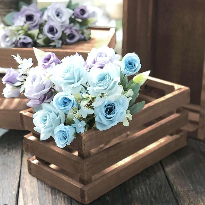 Efavormart Set of 3 Brown Rustic Wooden Nesting Crates - Image 8